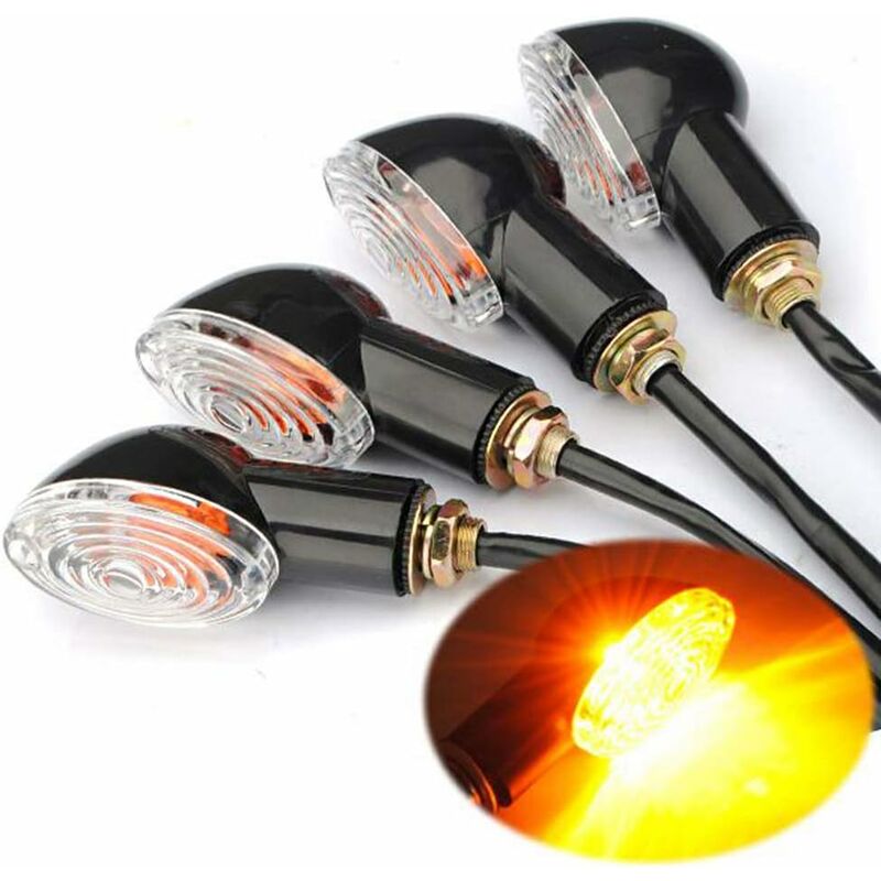 4 pcs Motorcycle Indicators Mini Turn Signal Lights 12V Waterproof Universal For Motorcycle Scooter Quad Cruiser Off - Image 1