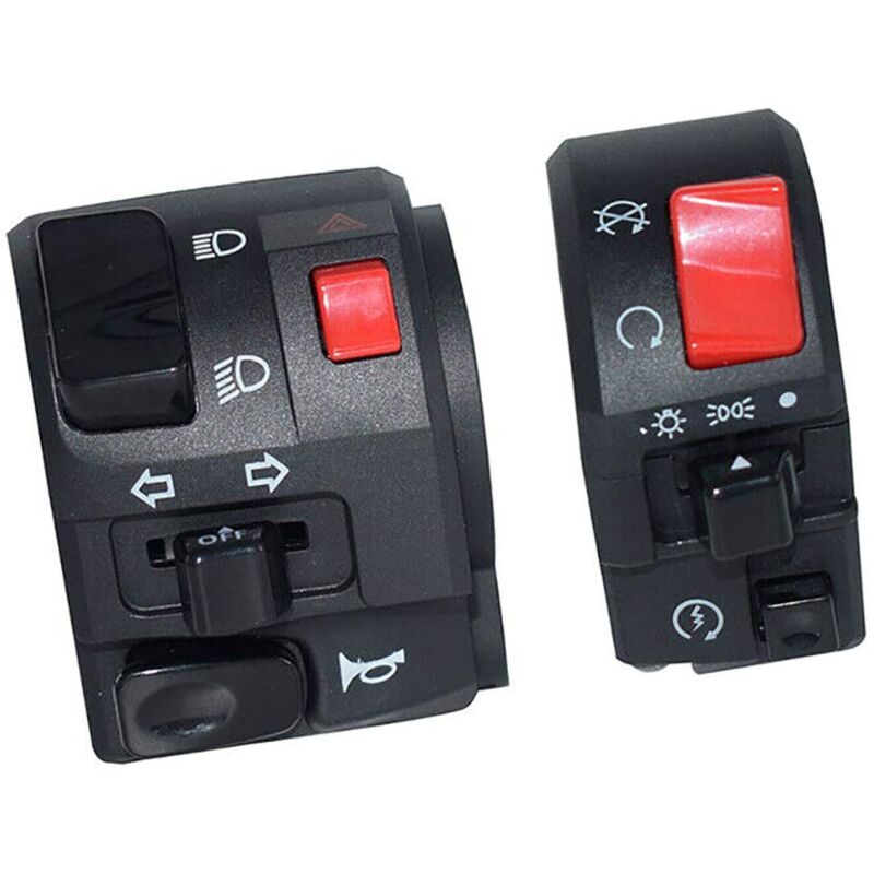 1 Pair Motorcycle Switch Handlebar Controller Switch Motorbike Horn Turn Signal Start Switch Button - Image 1