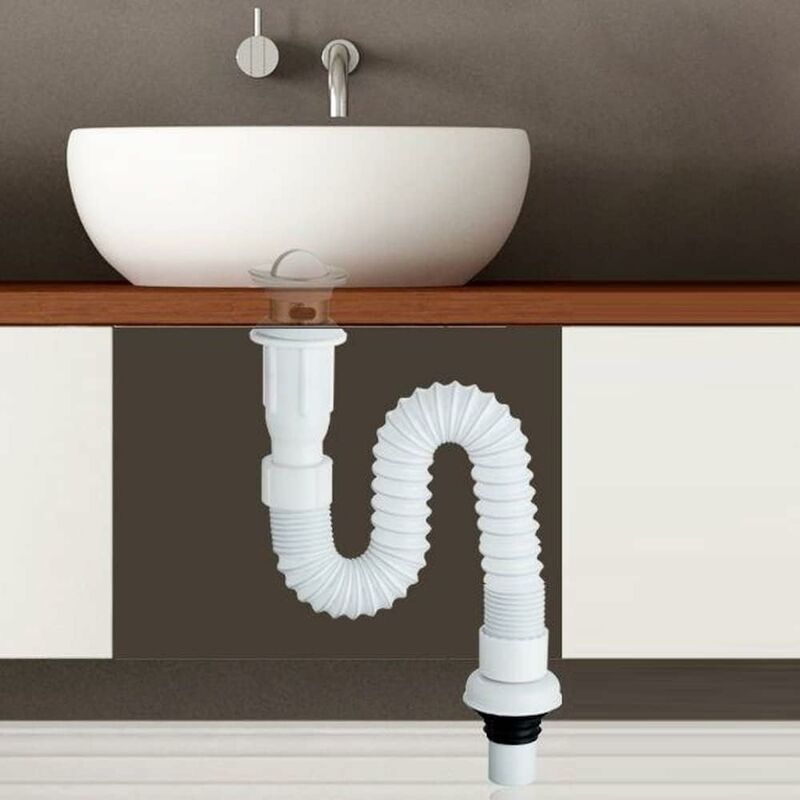 Sink Drain, Space-Saving Drain, Flexible Sink Drain, Sink Drain, Extendable From 40 To 80 Cm - Image 4