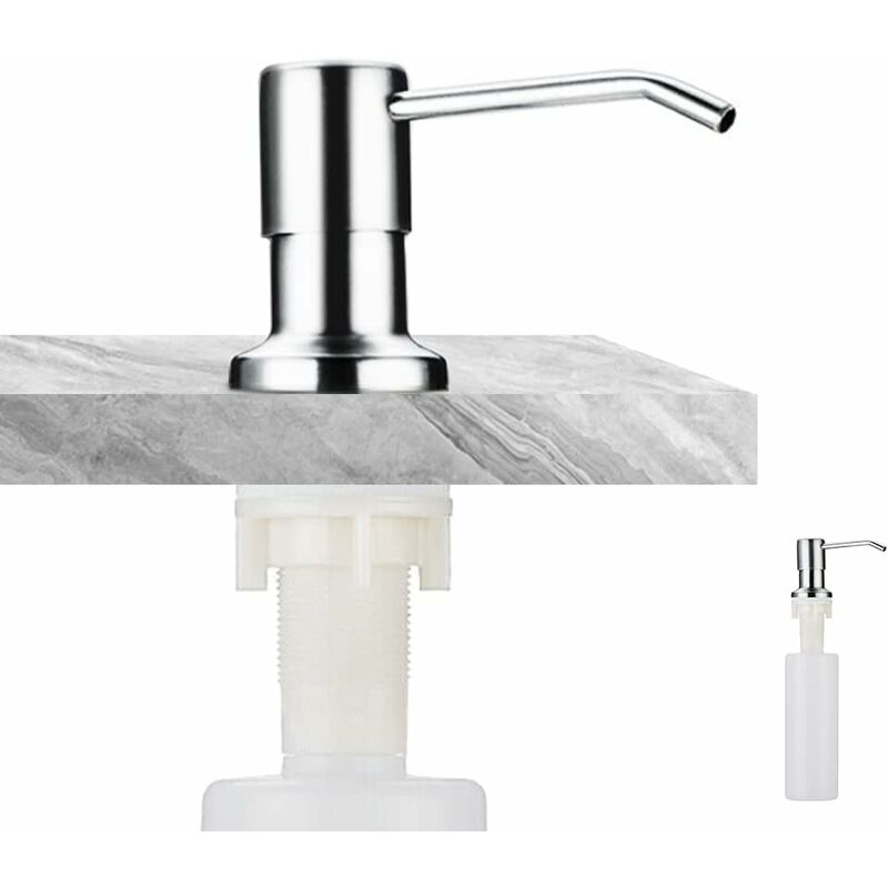 Soap Dispenser, Built-In Soap Dispenser, Stainless Steel Kitchen Sink Soap Dispenser, Built-In Soap Dispenser With - Image 1