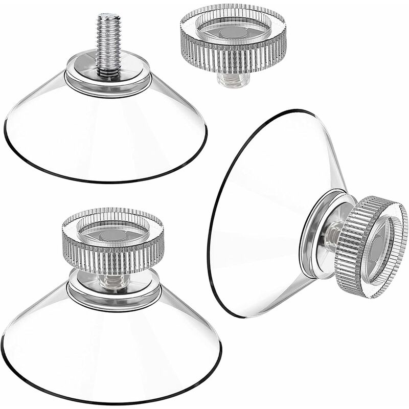 Suction Cup 25 pcs Set Suction Cups Ø 40 Mm M4 - Transparent Suction Knobs With Knurled Nut - Image 1