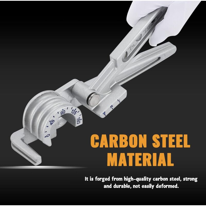 3 In 1 Manual Tube Bender 1/4'' 5/16'' 3/8'' 0-180° Bending Tools For Copper, Brass, Aluminum And Soft Metal - Image 4