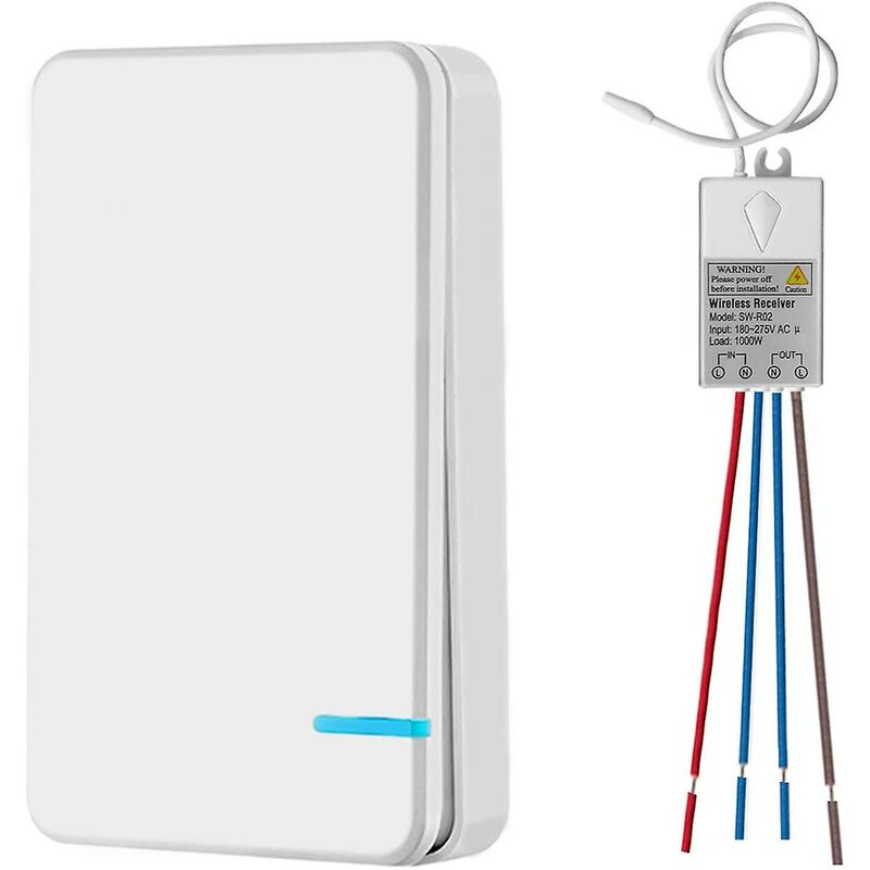 Mini Wireless Switch With Mini Receiver - Wireless Switch - Outdoor - 400M - 40M - 433Mhz Rf Remote Control - Ip54 LED - Image 1