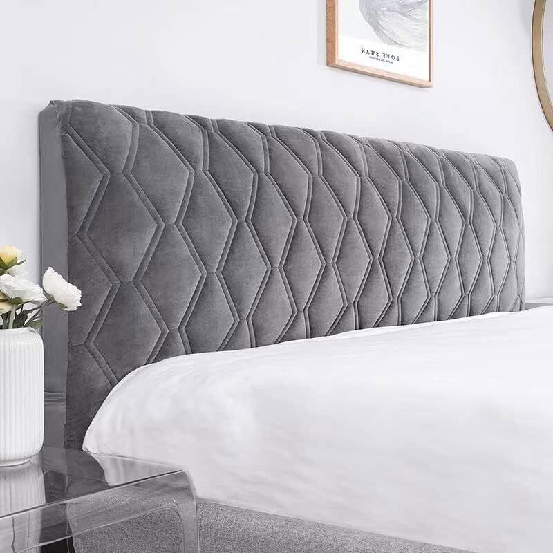 Headboard Cover 140, Headboard Cover Protector With Stretch Side, Washable Dustproof Headboard Cover (Color : DArk - Image 1