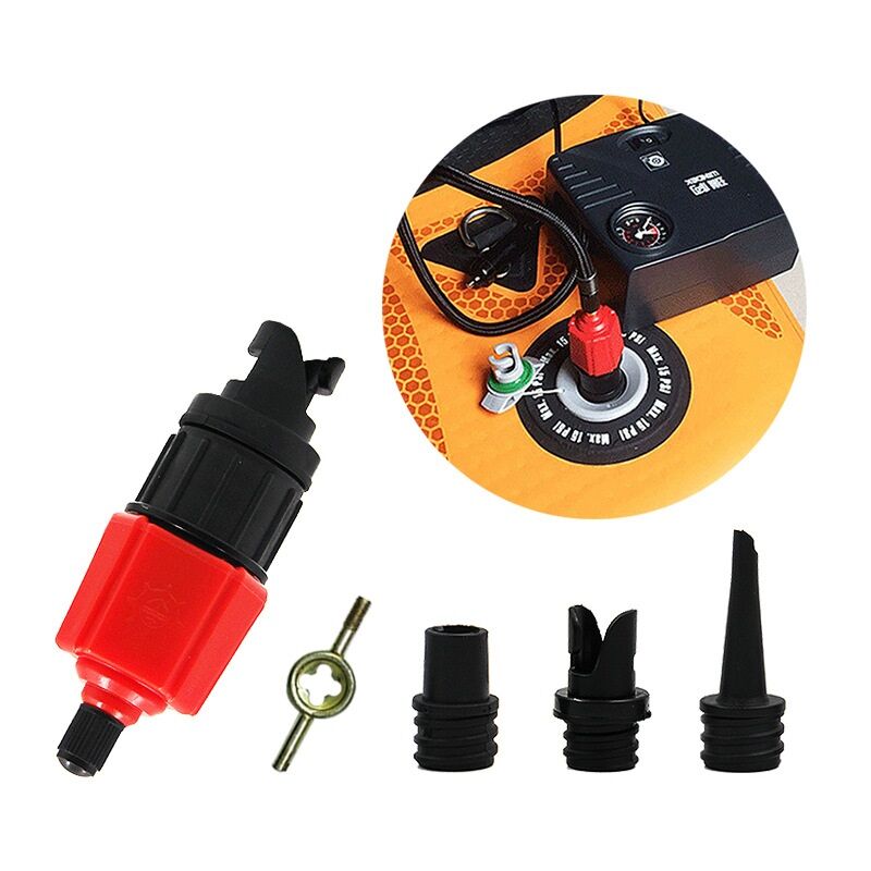 Inflatable Kayak Pump, Sup Air Inflation Valve Adapter And Gas Nozzle 4 pcs For Inflatable Structures - Image 1