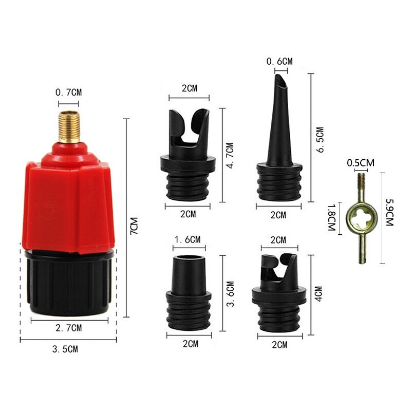 Inflatable Kayak Pump, Sup Air Inflation Valve Adapter And Gas Nozzle 4 pcs For Inflatable Structures - Image 2