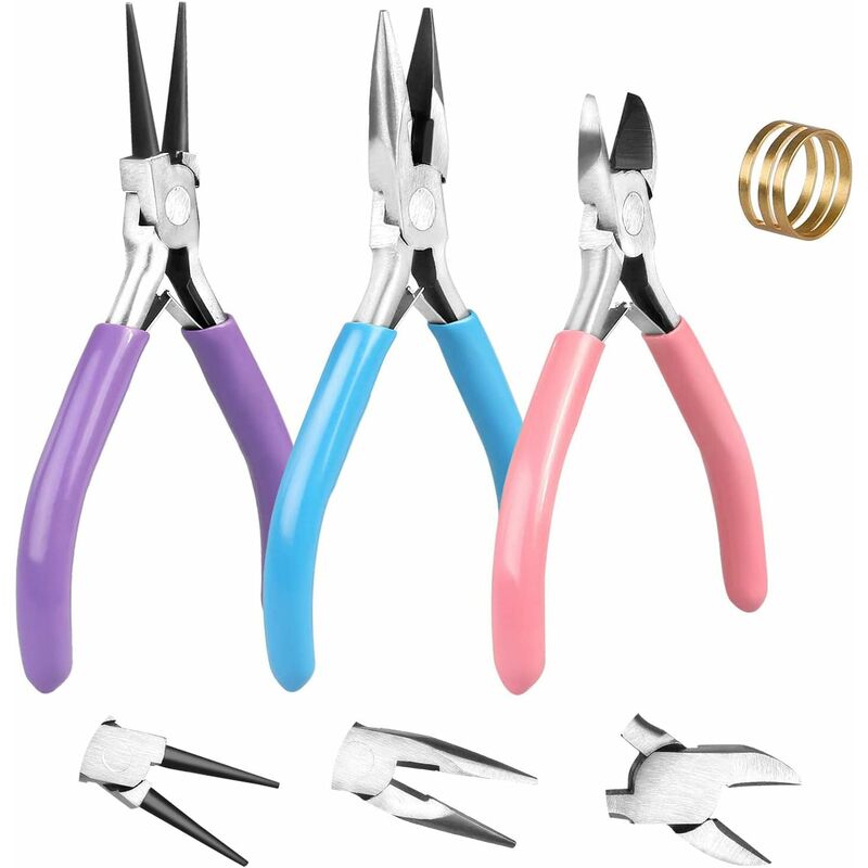 Jewelry Pliers - 3 Pliers, Jewelry Making Tools With Jump Ring Opener - For Jewelry Cutting - Image 1