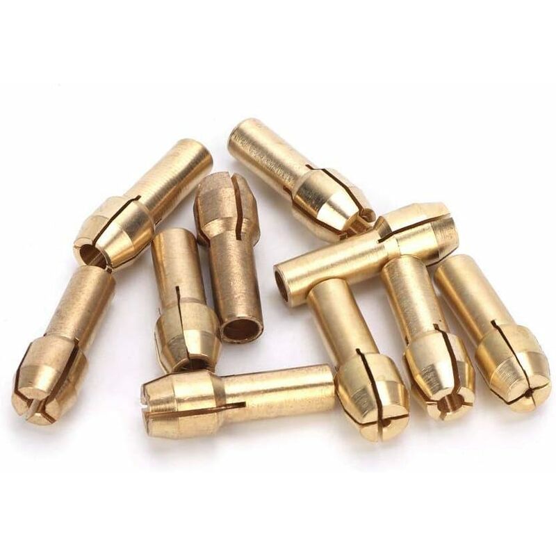 10 pcs Collet Chuck 0.5-3.2Mm Mini Brass Collet Chucks Electric Chucks ROtary Tool Accessories(Tail Diameter 4.3Mm) - Image 1