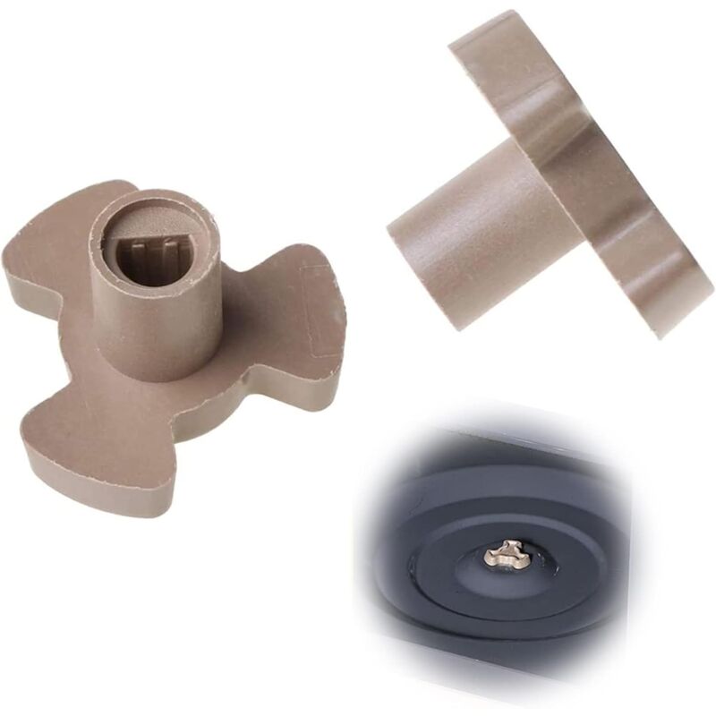 2 pcs Microwave Turntable Coupler Shaft Tray Coupler Bracket For Microwave Turntable ROller Guide Coupling Bracket - Image 1