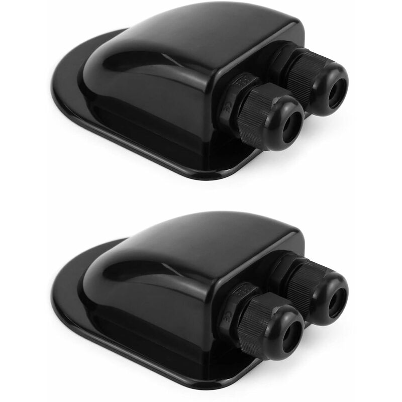 2 pcs Ip68 ROof Gland Solar Waterproof Cable Entry Box Weatherproof Double Cable Gland, Caravan And Boat Abs Cable - Image 1