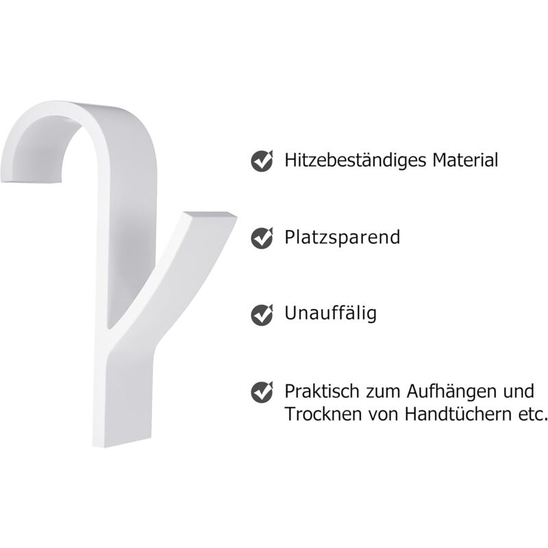 Towel Radiator 6 Pieces, Towel Hook For Radiator, Towel Dryer Hook, White Plastic - Image 4