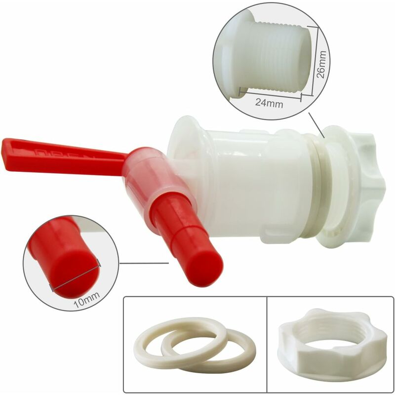 4 Pack Plastic Spigots For Craft Beer Bottling Bucket - Image 2