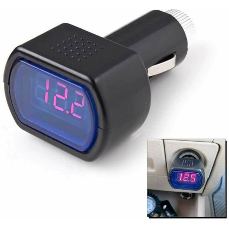 Voltmeter Battery Tester Auto Car Truck Caravan 12V 24V Cigarette Lighter - Image 1
