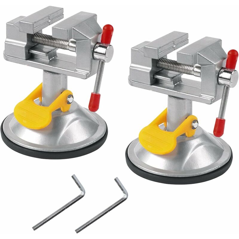 2 pcs Bench Vise Small Swivel Vise, Mini 360° ROtation Vise With Suction Cup, 30Mm, Table Vise Clamp For Hobby Jewelry, - Image 1
