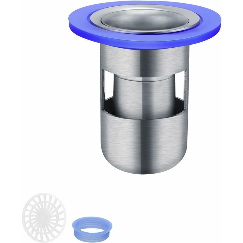 Shower Drain, Anti-Odor Shower Stopper, 304 Stainless Steel Shower Grate, Double Sealed Drain Shower Hair Filter, - Image 1