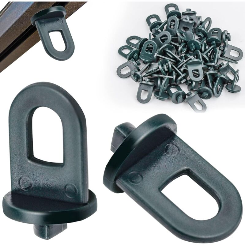 50 pcs Greenhouse Clips,Greenhouse Accessory,Climbing Plant Support Hanging Kit Clips For Greenhouse(Green) - Image 1