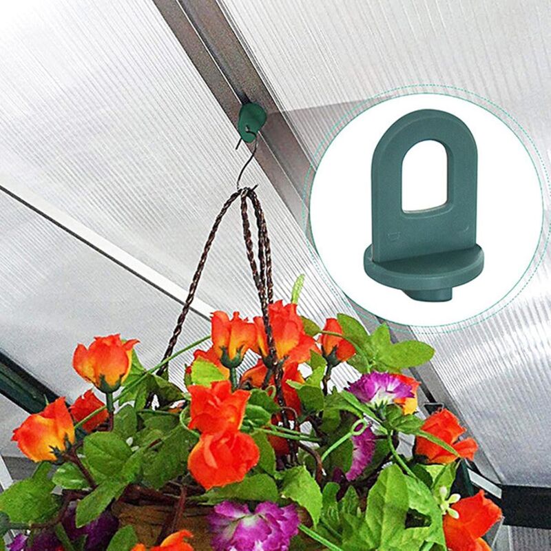 50 pcs Greenhouse Clips,Greenhouse Accessory,Climbing Plant Support Hanging Kit Clips For Greenhouse(Green) - Image 3
