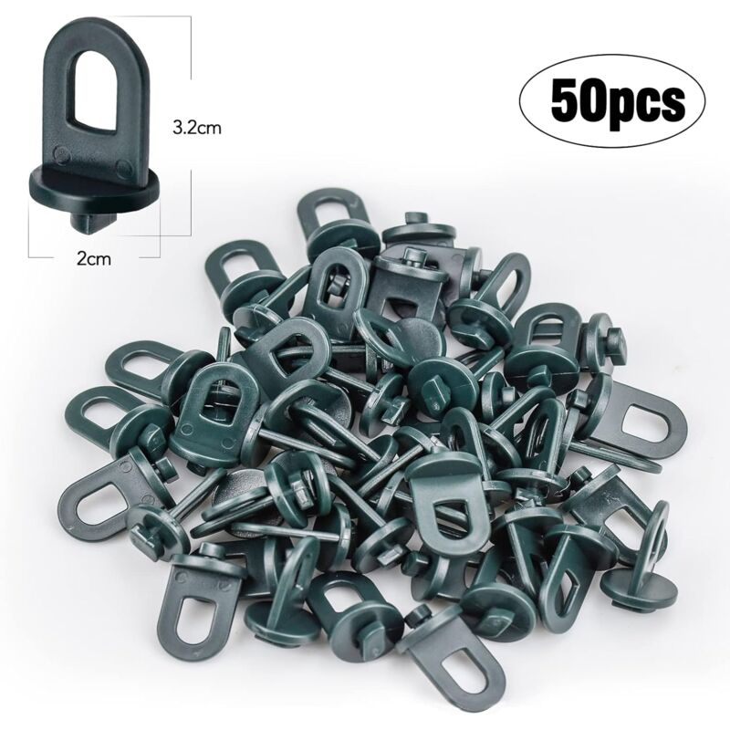 50 pcs Greenhouse Clips,Greenhouse Accessory,Climbing Plant Support Hanging Kit Clips For Greenhouse(Green) - Image 4