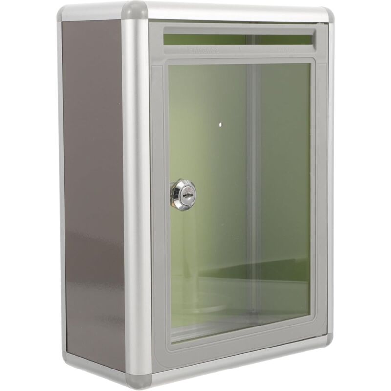 1 pcs Box Plexiglass Donation Box Tips Box Transparent Enclosure Mailboxes Wall Mounted Send Take Ball With Lock - Image 1