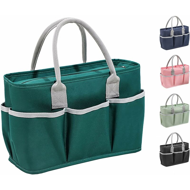 Insulated Lunch Bag, Large Capacity Lunch Bag, Cooler Bag With Multiple Pockets For Office Work, Picnic Shopping (DArk - Image 1