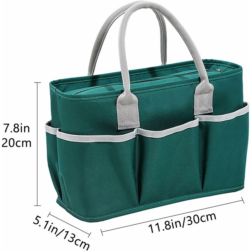 Insulated Lunch Bag, Large Capacity Lunch Bag, Cooler Bag With Multiple Pockets For Office Work, Picnic Shopping (DArk - Image 2