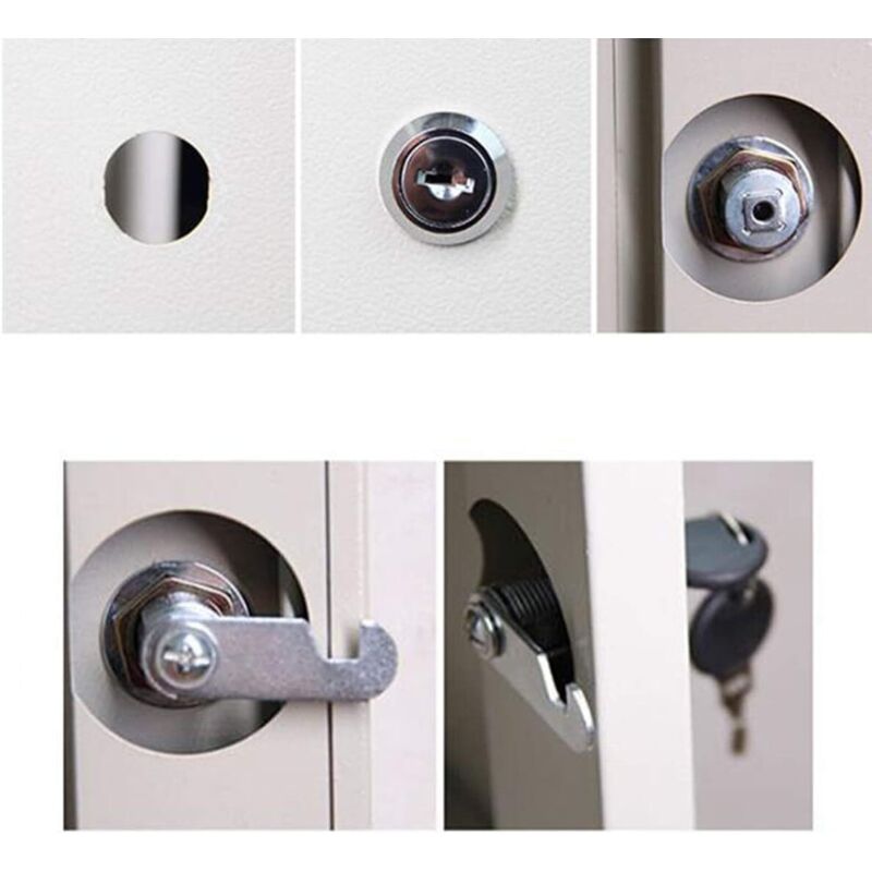 Cam Lock Cylinder, 8 pcs Mailbox Lock With 16 Keys Cabinet Door Lock Cam Lock Barrel For Mailbox Drawer Cabinet - Image 2