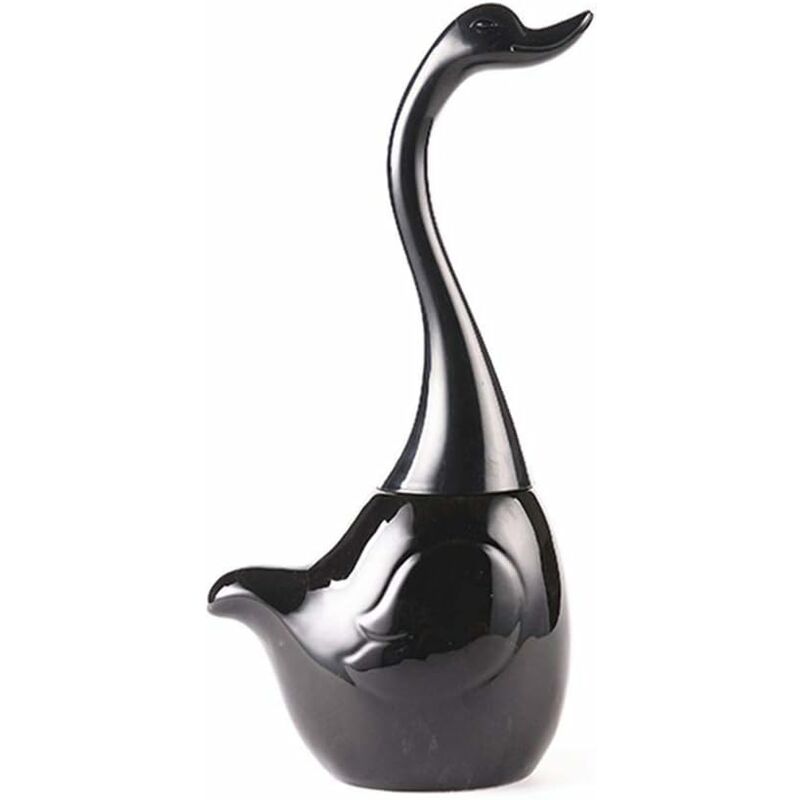 Swan Shape Toilet Brush Set, Toilet Brush Holder, Toilet Brush Holder And Stand, For Bathroom (Black) - Image 1