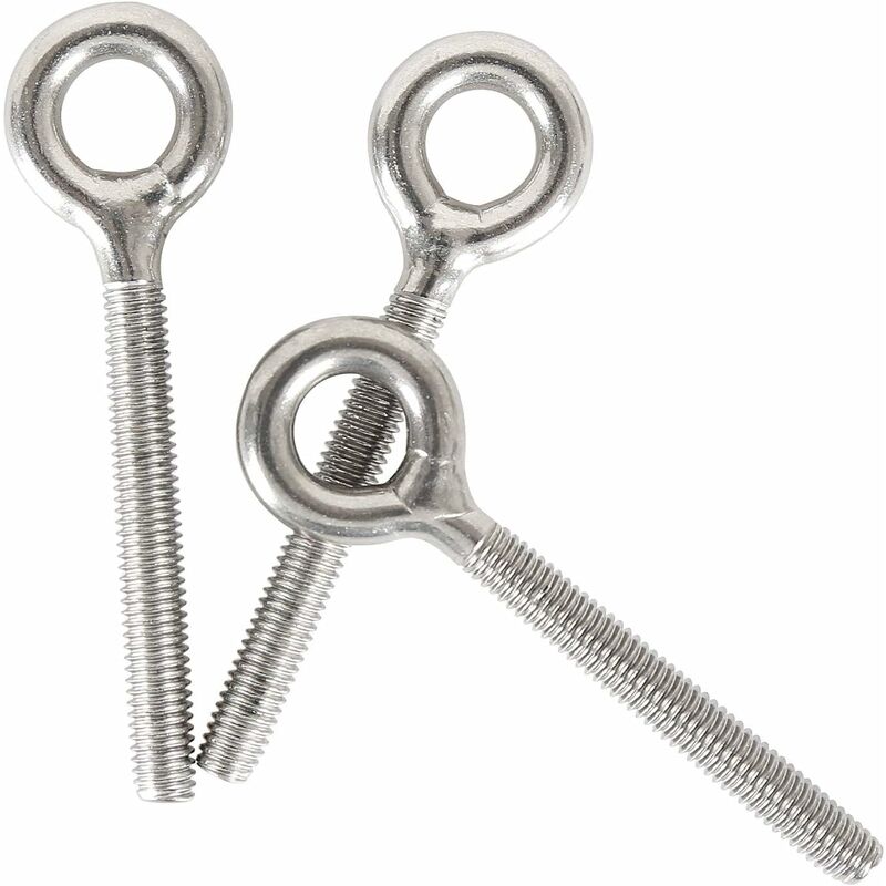 M6 304 Stainless Steel Ring Long Screw Threaded ROd Ring Bolt 10 pcs - Image 1