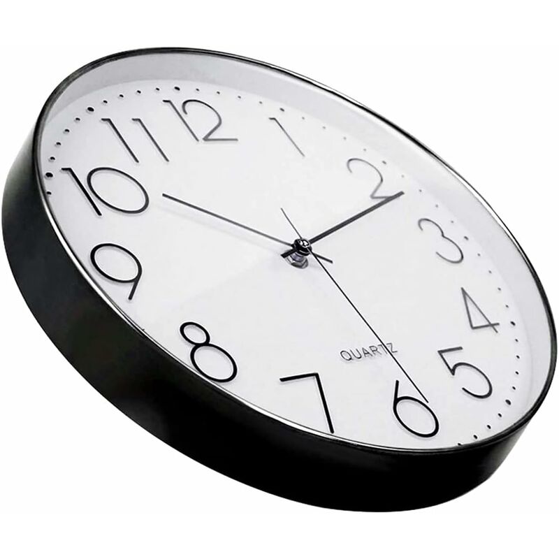 12 Inch Modern Wall Clock, Battery Operated Silent Quartz Kitchen Clock ROund Easy To Read For Home/Office/School, - Image 3