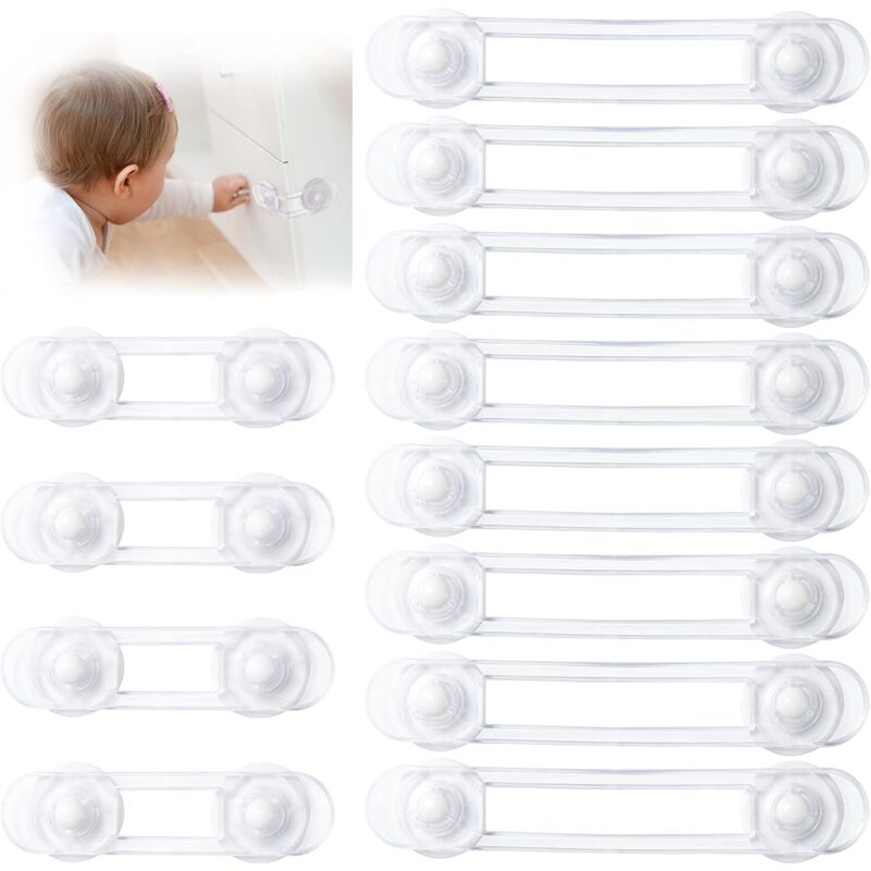 Baby Cupboard Lock, Baby Safety Window Cupboard Door Lock, Child Safety Locks For Drawers, Fridge, Home Security - Image 1