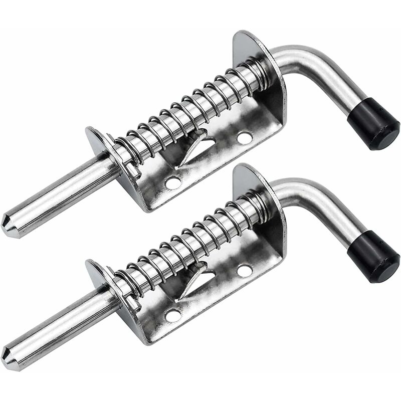 2 pcs Garage Door Lock Bolt Spring Latch Steel Spring Bolts Door Latches And Bolts 128Mm For Garage Door Garden Shed - Image 1