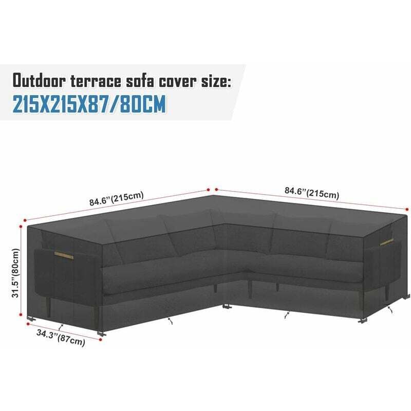 Waterproof Sofa Cover Outdoor Furniture Cover Garden Furniture Cover Furniture Protective Cover L-Shaped Corner Sofa - Image 2