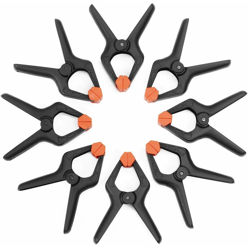 Plastic Spring Clamps, 8 Pieces, Opening Up To 25.4Mm, Clamp For Decoration, Woodworking And Photography Studio - Image 1