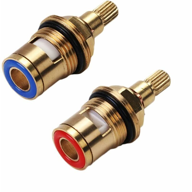 Ceramic Disc Head, Pair Of Universal Replacement Ceramic Faucet Cartridges, 1/2