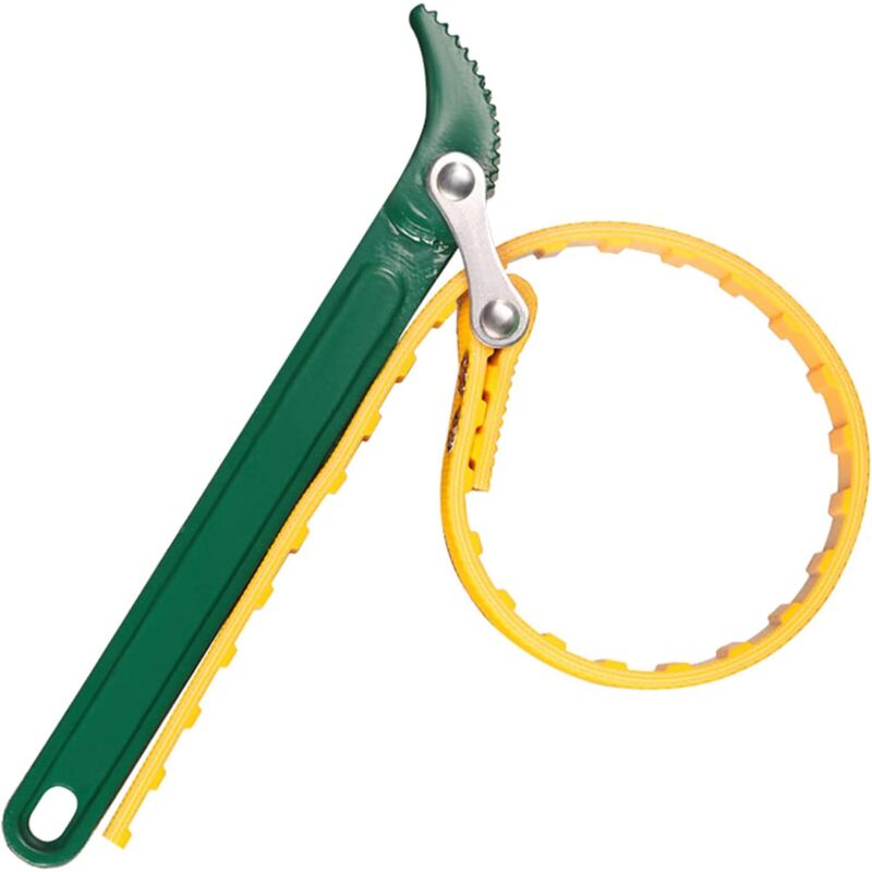 Oil Filter Strap Wrench - 8 Inch Multi-Function Rubber Strap Wrench Bottle Opener Ratchet Wrench Adjustable Tubes Hand - Image 1