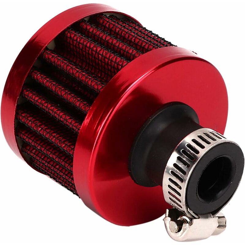 Air Filter, 25Mm 1In Mini Cold Crankcase Breather Turbo Fan Air Intake Filter For Car Motorcycle(Red) - Image 1