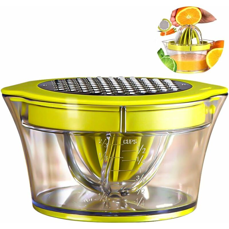Multifunction Manual Juicer, 4 In 1 Citrus Juicer For Oranges, Lemons, Citrus Fruits, With 2 Reamers, Engraved - Image 1