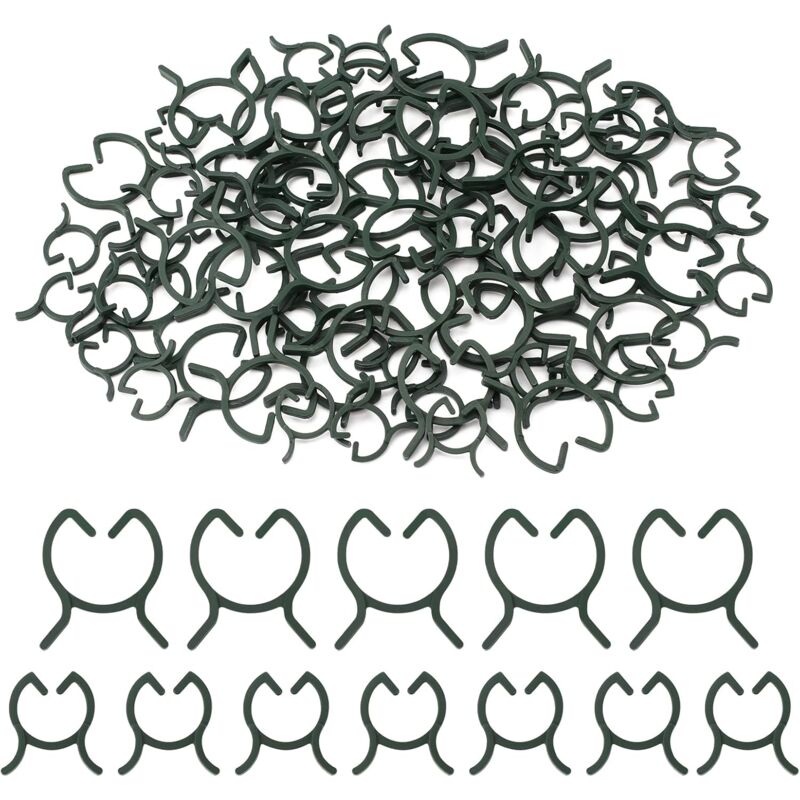 200 pcs Plant Support Clips,Plastic Plant Clips,Climbing Plant Fixing Clips,Garden Clips,For - Image 1