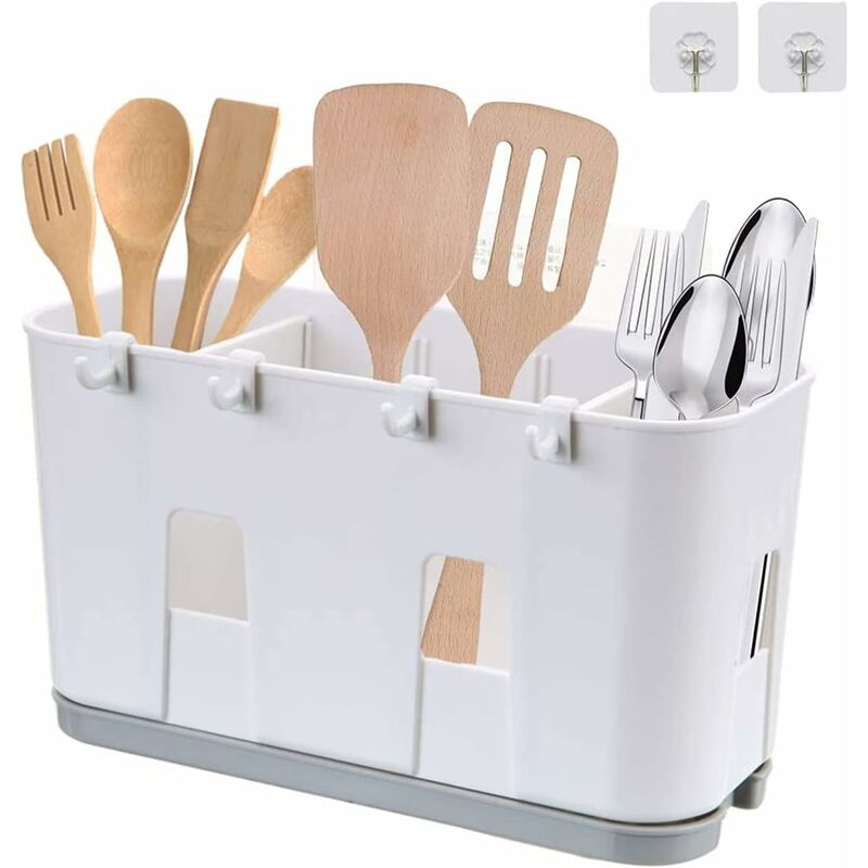Kitchen Utensil Drainer, Knife And Fork Spoon Drainer, Sink Drying Basket - Image 1