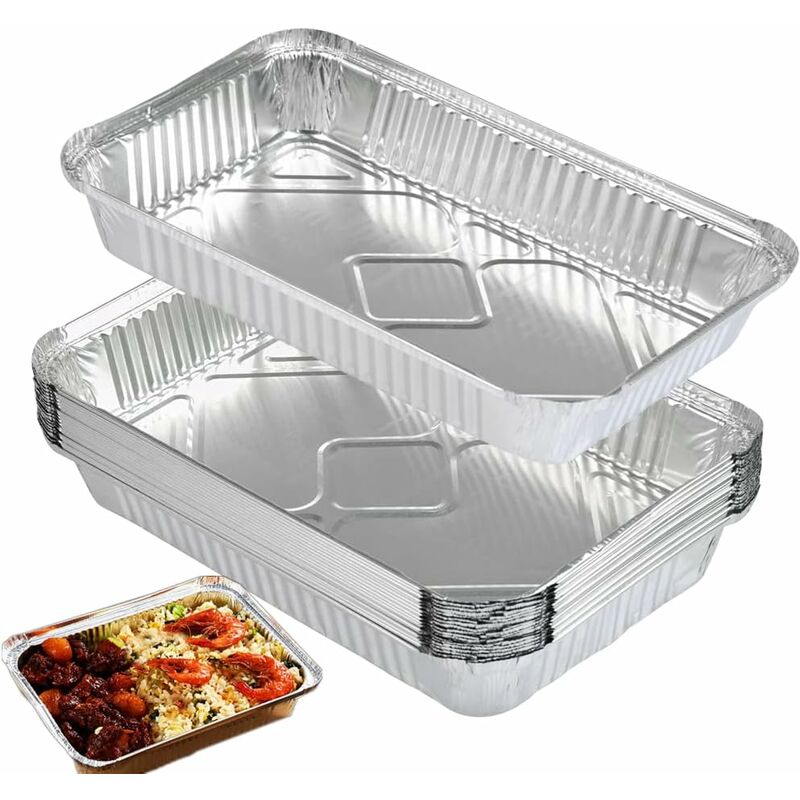25 pcs Aluminum Foil Trays Barbecue Accessory For Cooking, ROasting, Baking, Freezing And Storing Large Aluminum Foil - Image 1