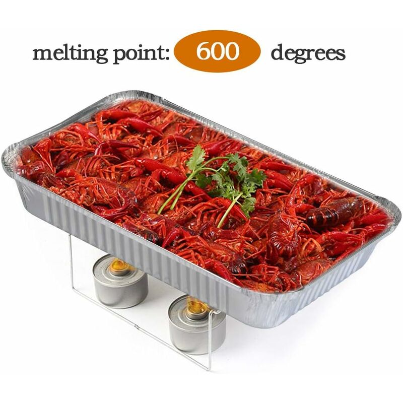 25 pcs Aluminum Foil Trays Barbecue Accessory For Cooking, ROasting, Baking, Freezing And Storing Large Aluminum Foil - Image 3