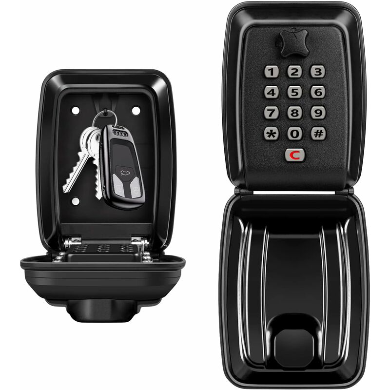 Outdoor Security Key Box, Large Wall Mounted Key Box With 12 Digit Code, Waterproof And Rustproof Security Key Box For - Image 1
