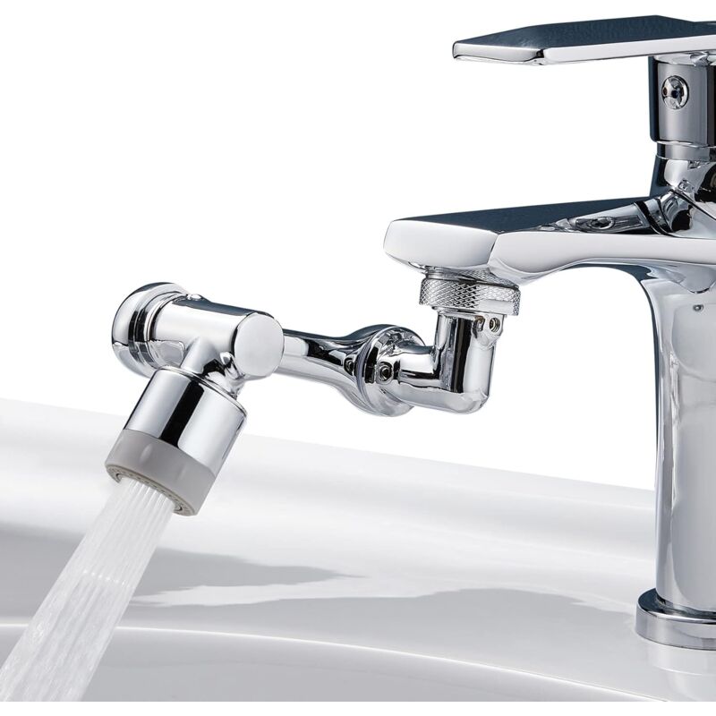 Multifunctional ROtatable Faucet Extension, 1080° Brass Faucet Extension, Water Saving Faucet Adapter, Adjustable - Image 1