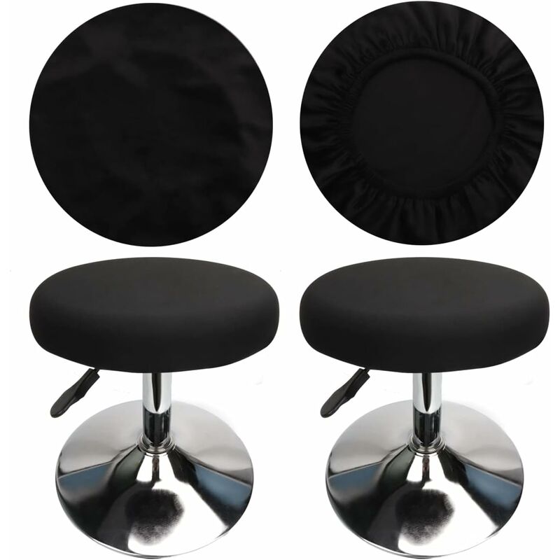 ROund Stool Cover Bar Stool Cover, Luxury Fabric, Diameter 30Cm, Stretchable, Wrinkle-Resistant, Washable And Dustproof - Image 1