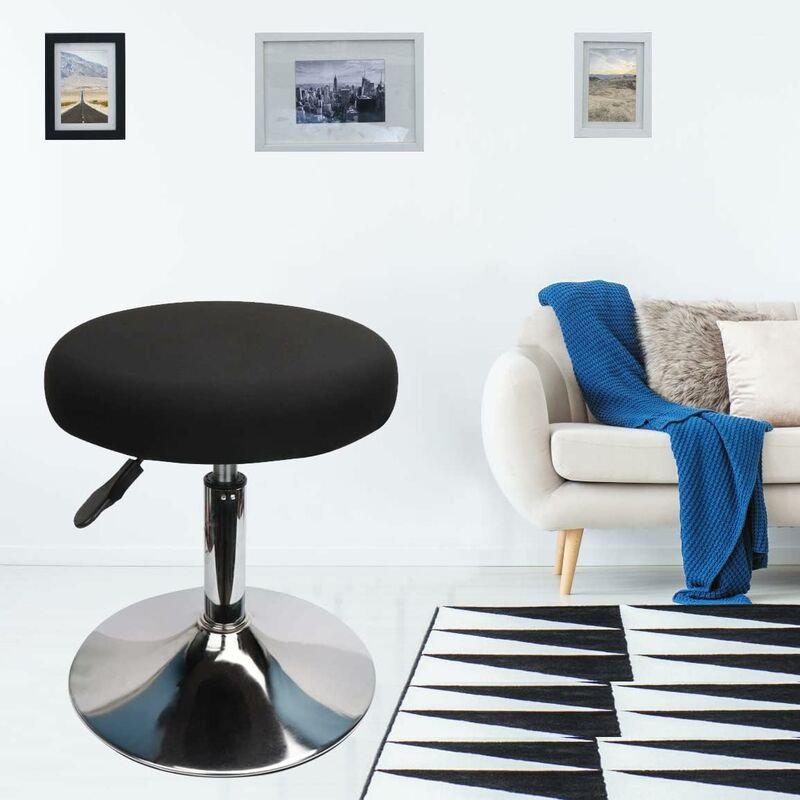 ROund Stool Cover Bar Stool Cover, Luxury Fabric, Diameter 30Cm, Stretchable, Wrinkle-Resistant, Washable And Dustproof - Image 3