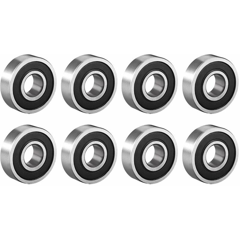 8 pcs Deep Groove Ball Bearing 6000Rs Two Sealed 10X26X8Mm Carbon Steel - Image 1
