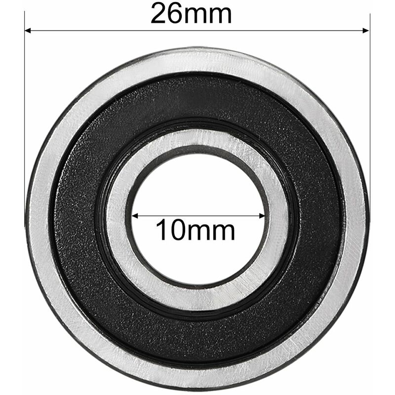 8 pcs Deep Groove Ball Bearing 6000Rs Two Sealed 10X26X8Mm Carbon Steel - Image 4