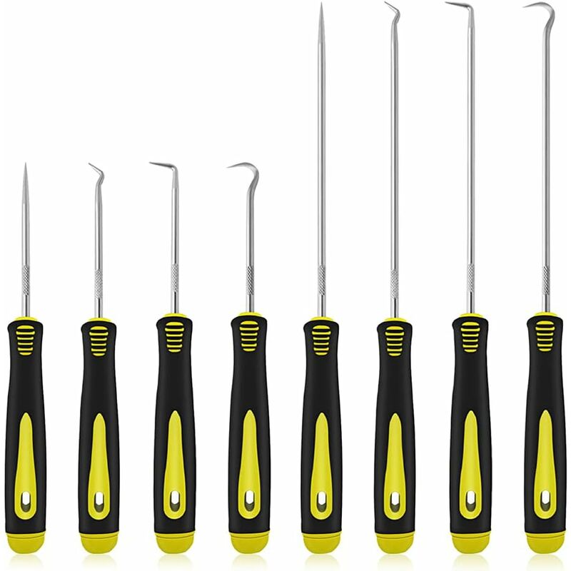 8 pcs Long Short Hook Set Car Hose Removal Tool Oil Seal Puller O-Ring Hook Vacuum Pipe Trim Car Tool - Image 1