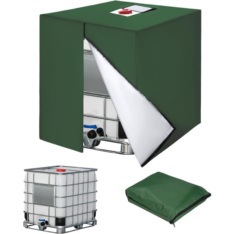 1000L Ibc Tank Cover, 420D Water Tank Cover, Anti-Uv Tank Protection Cover, Ibc Tank Protective Cover With Zipper, 120 - Image 1