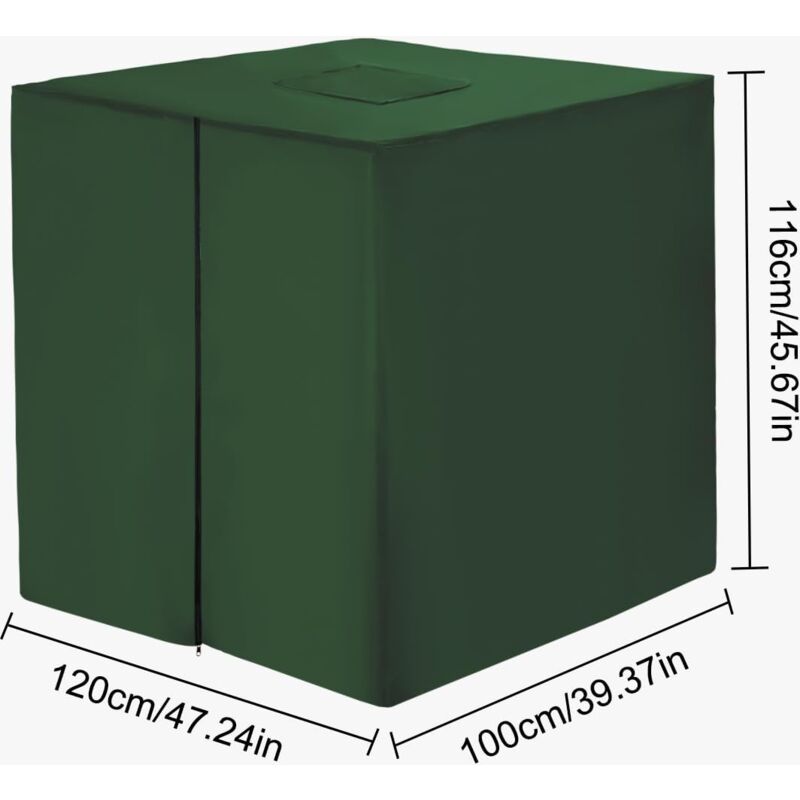 1000L Ibc Tank Cover, 420D Water Tank Cover, Anti-Uv Tank Protection Cover, Ibc Tank Protective Cover With Zipper, 120 - Image 2